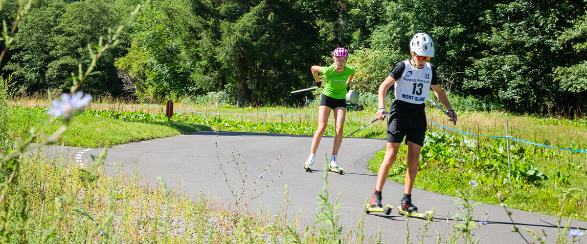 Avez-vous déjà testé le ski-roue aux Contamines ??