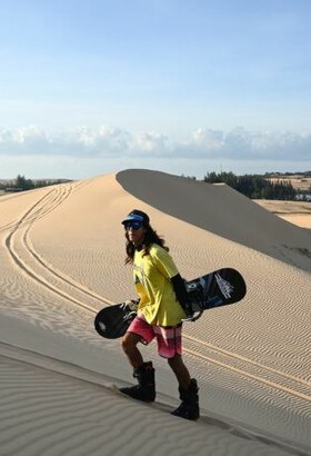 Du snowboard sur les dunes