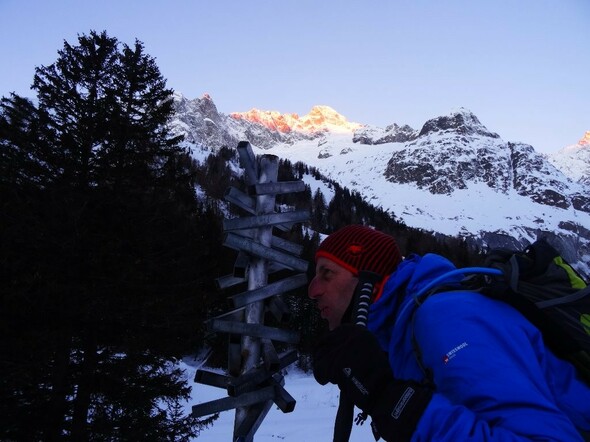 Diagonale du Mont Joly - Montée sèche version hiver