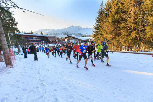 Star Trail - course sur neige