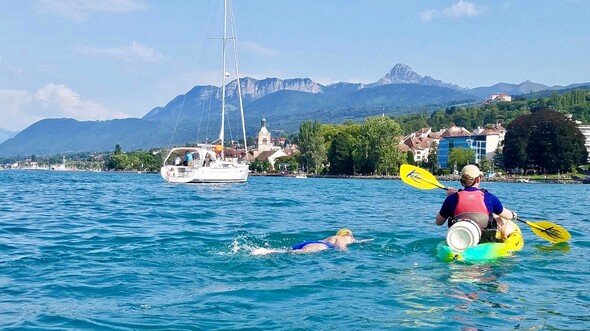 Traversée du lac à la nage Lausanne-Evian