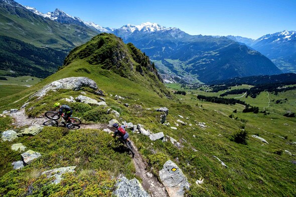 Découvre la nouvelle piste verte du Verbier Bikepark