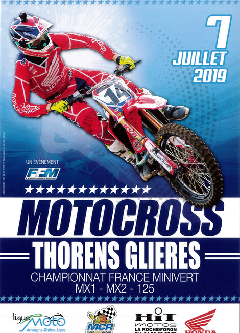 Compétition de motocross - Championnat France Minivert